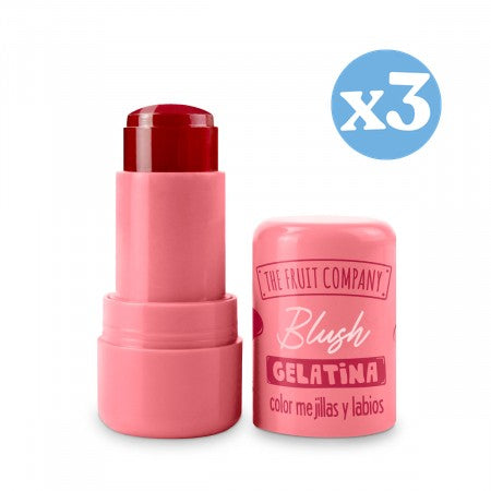 Pack 3x - 01 Colorete Gelatina para Labios y Mejillas - Melocotón - The Fruit Company - 1