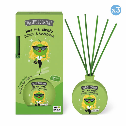 Pack 3x: Ambientador Mikado Manzana Verde - The Fruit Company - 1