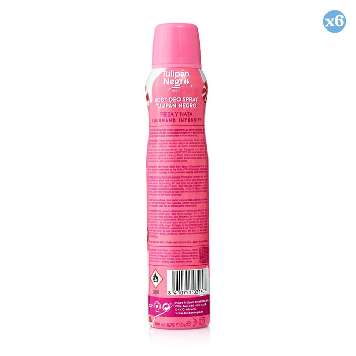 Pack 6x - Fresa y nata desodorante spray - Tulipan Negro - 3
