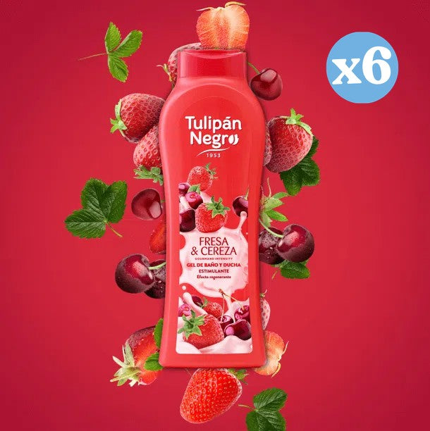 Pack 6x: Gel de Baño Fresa y Cereza 650ml - Tulipan Negro - 3