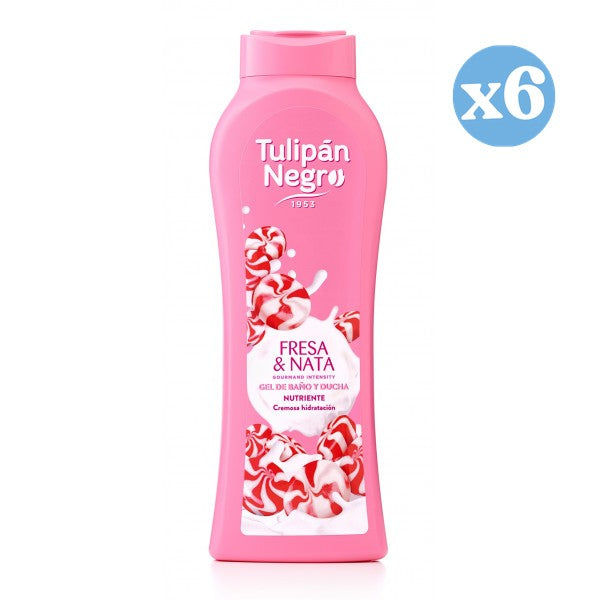 Pack 6x - Kiss fresa y nata gel de baño y ducha - Tulipan Negro - 1
