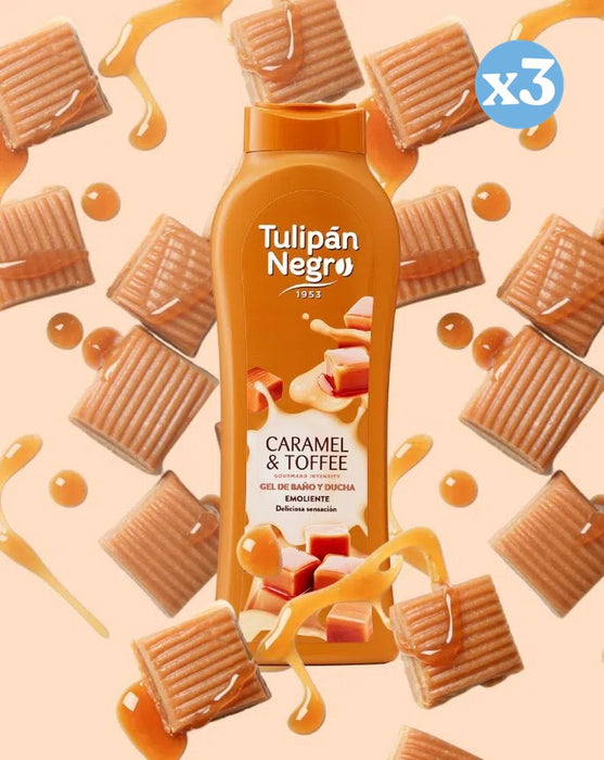 Pack 3x - Gel de baño caramel cream toffee - Tulipan Negro - 3