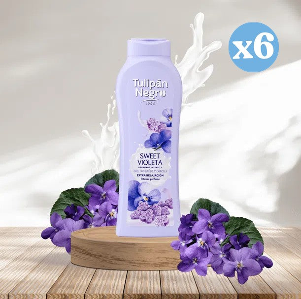 Pack 6x - Sweet violeta gel de baño y ducha - Tulipan Negro - 3