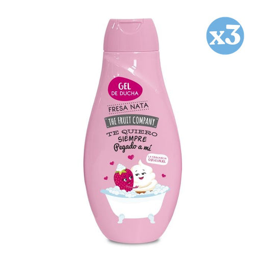 Pack 3x: Gel de Ducha Fresa y Nata - The Fruit Company - 1
