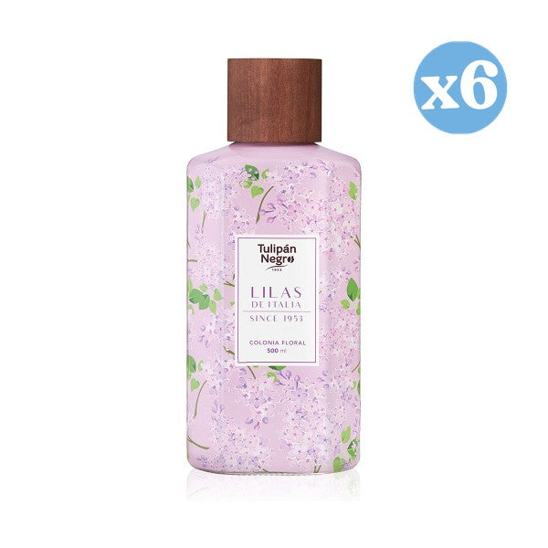 Pack 6x - Colonia Floral Lilas de Italia : 500 ML - Tulipan Negro - 1
