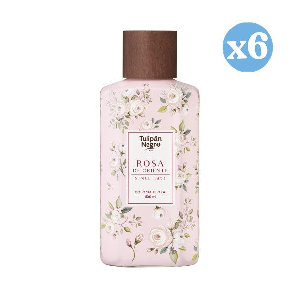 Pack 6x - Colonia Floral Cristal Rosa de Oriente: 500 ML - Tulipan Negro - 1