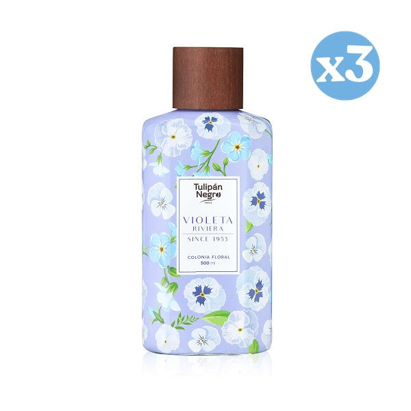 Pack 3x - Colonia Floral Violetas : 500 ML - Tulipan Negro - 1