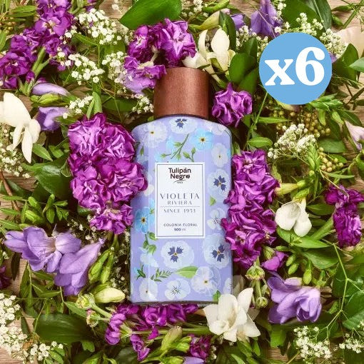 Pack 6x - Colonia Floral Violetas : 500 ML - Tulipan Negro - 2