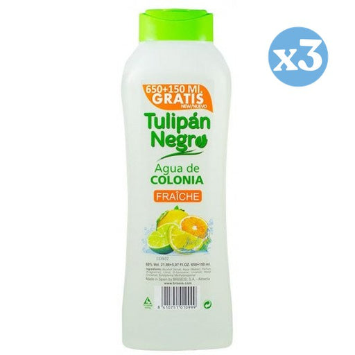 Pack 3x - Agua de colonia fraîche: 800 ML - Tulipan Negro - 1