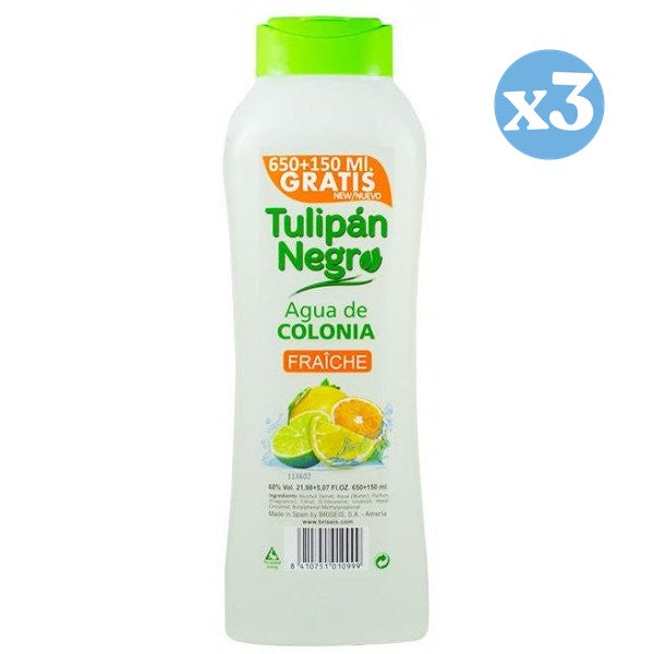 Pack 3x - Agua de colonia fraîche: 800 ML - Tulipan Negro - 1