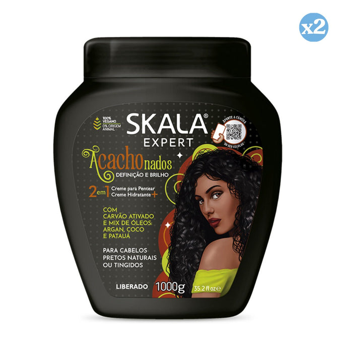 Pack 2x - CREMA ACONDICIONADORA ACACHONADOS 1000ML - Skala - 1