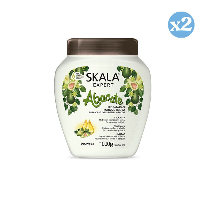 Pack 2x - Crema Acondicionadora Bomba Vitaminas Abacate 1000Ml - Skala - 2