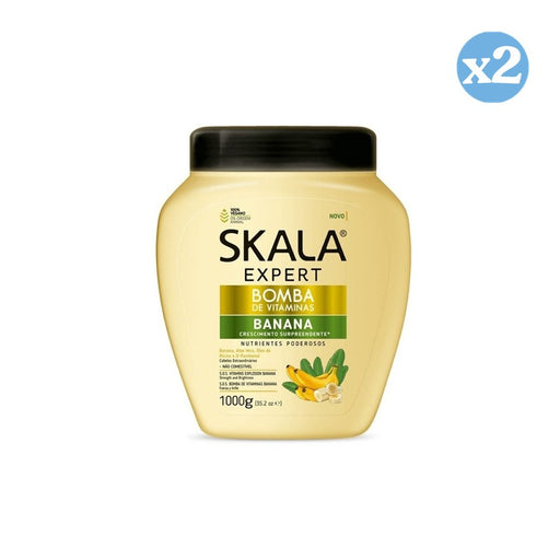 Pack 2x: Crema Acondicionadora Bomba Vitaminas Banana 1000ml - Skala - 1