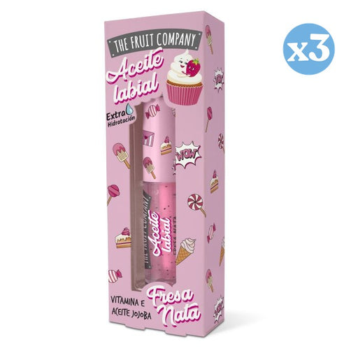 Pack 3x - Aceite Labial Fresa - Nata - The Fruit Company - 1