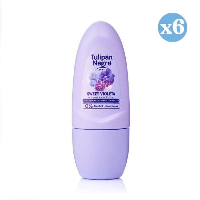 Pack 6x - Desodorante Roll on Sweet Violeta 50 ml - Tulipan Negro - 1