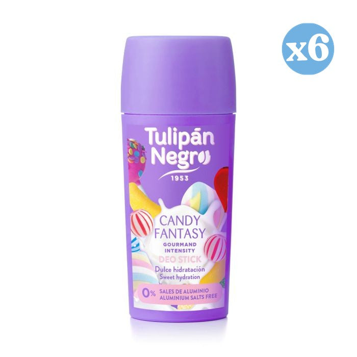 Pack 6x - Desodorante Stick Gourmand Candy Fantasy 60 ml - Tulipan Negro - 1