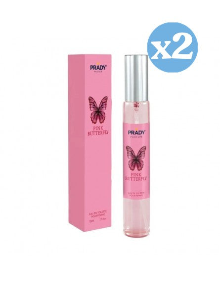 Pack 2x - EAU DE TOILETTE 33ML PINK BUTTERFLY - Prady - 1