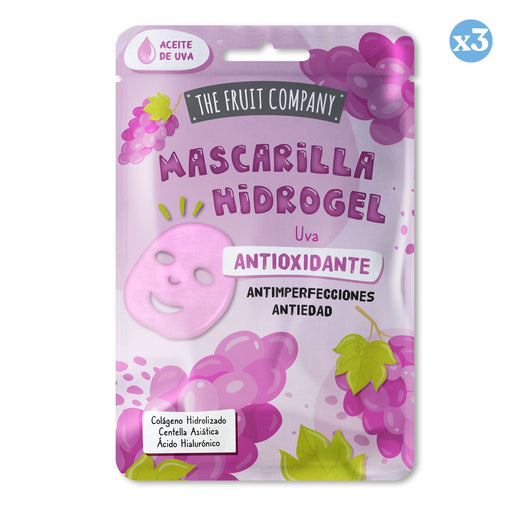 Pack 3x - Mascarilla Facial Hidrogel Uva Antioxidante 31g - The Fruit Company - 1