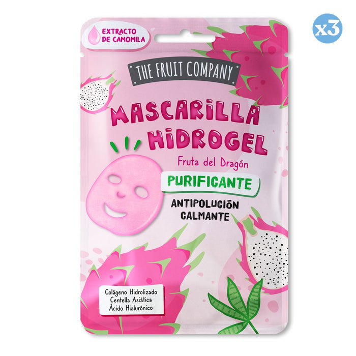 Pack 3x: Mascarilla Facial Purificante Hidrogel Fruta del Dragón 31gr - The Fruit Company - 1