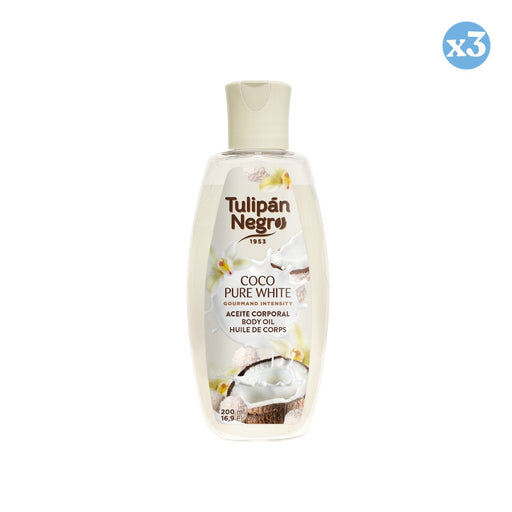 Pack 3x - Aceite Corporal Tulipán Negro Coco Pure White 200 ml - Tulipan Negro - 1