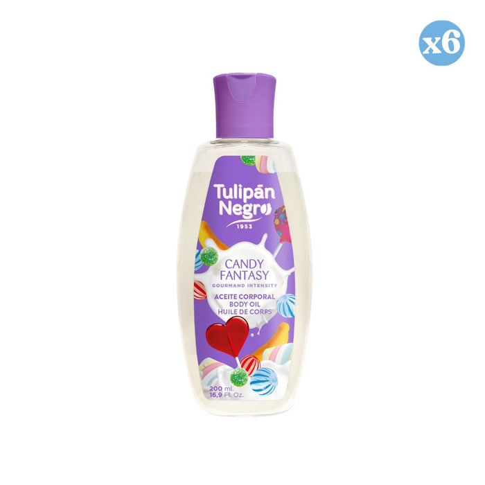 Pack 6x - Aceite Corporal Tulipán Negro Candy Fantasy 200 ml - Tulipan Negro - 1