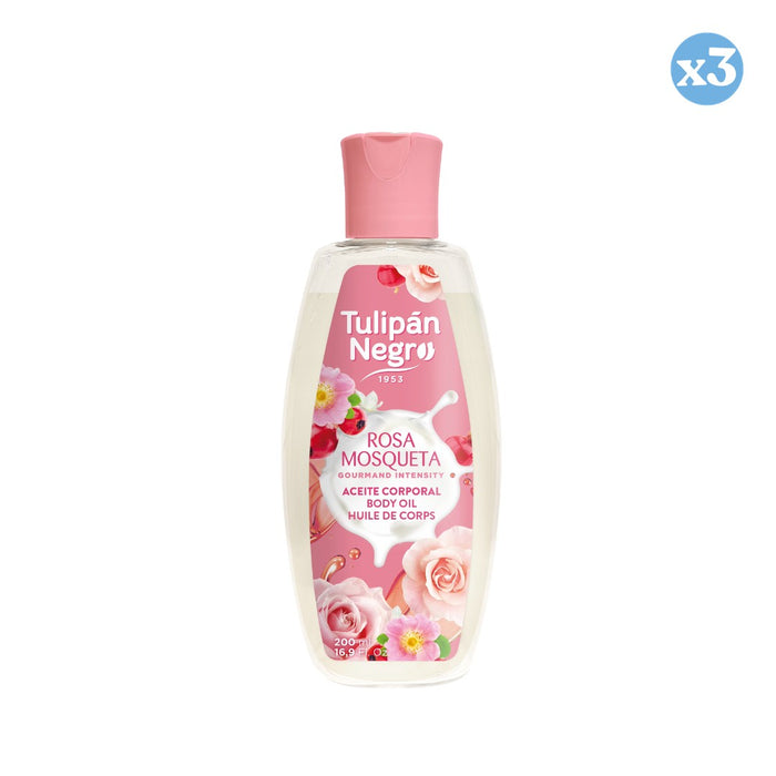 Pack 3x - Aceite Corporal Tulipán Negro Rosa Mosqueta 200 ml - Tulipan Negro - 1