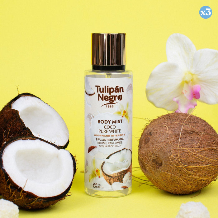 Pack 3x - Body Mist Tulipán Negro Coco Pure White 250 ml - Tulipan Negro - 1