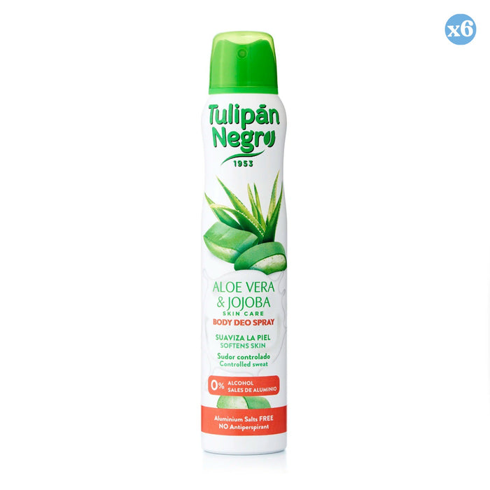 Pack 6x - SPRAY DEO ALOE Y JOJOBA 200 ml. - Tulipan Negro - 1