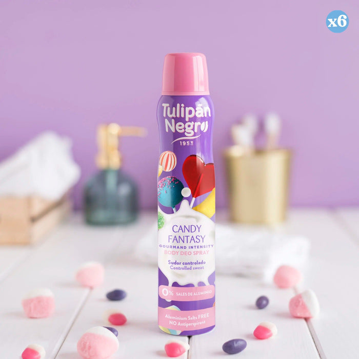 Pack 6x - DEO BODY SPRAY TN CANDY FANTASY 200 ML - Tulipan Negro - 3