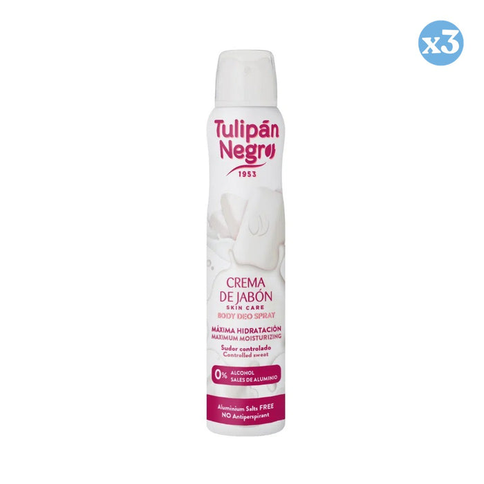 Pack 3x: Desodorante en Spray Crema de Jabón 200 ml - Tulipan Negro - 1
