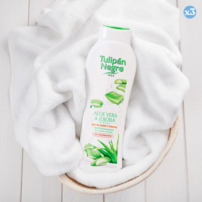 Pack 3x - Gel de baño Tulipán Negro Aloe Vera 650 ml - Tulipan Negro - 3