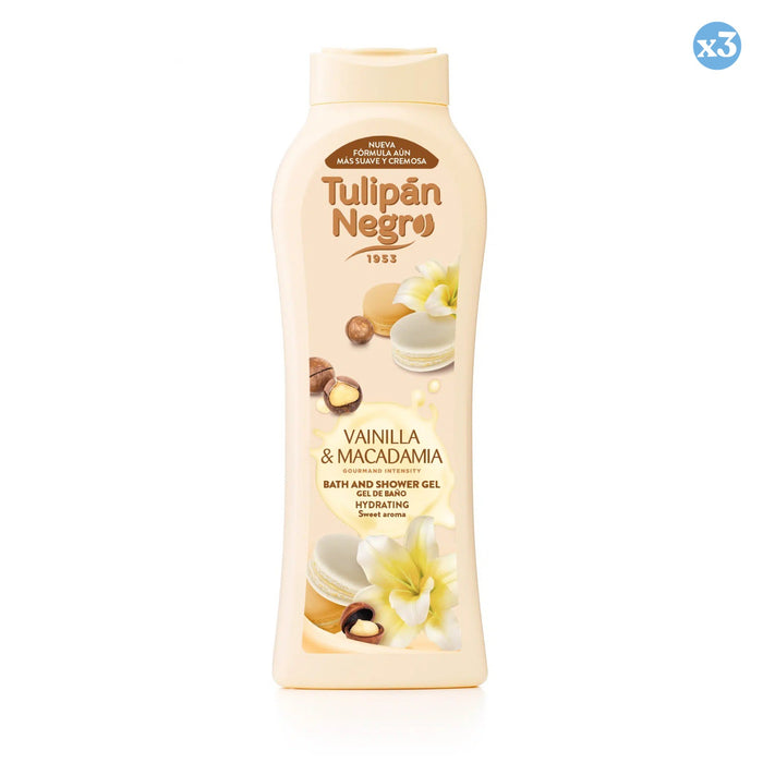 Pack 3x - GEL TULIPAN NEGRO VAINILLA Y MACADAMIA 650 ML - Tulipan Negro - 1