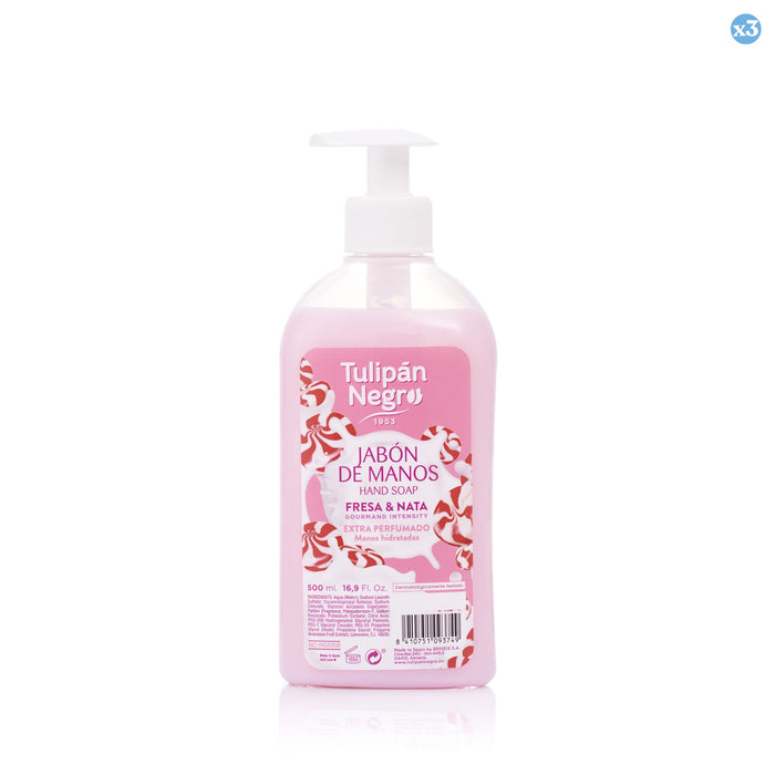 Pack 3x - Jabón de manos Fresa y Nata 500 ml Tulipán Negro - Tulipan Negro - 1