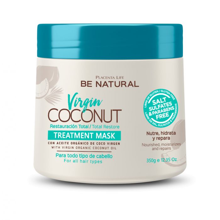 Mascarilla Capilar - Virgin Coconut Treatment Mask 350gr - Be Natural - 1