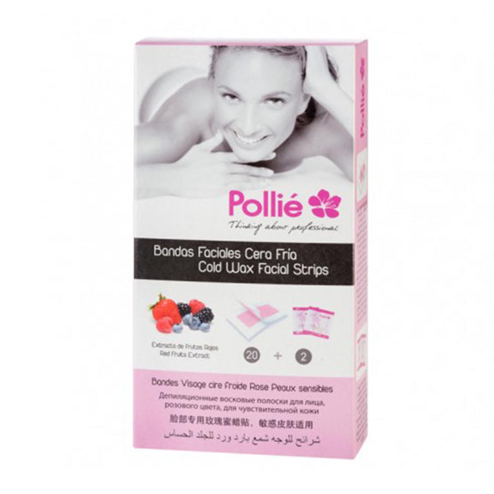 Bandas Faciales - Cera Fría Frutos Rojos - Pollié - 1