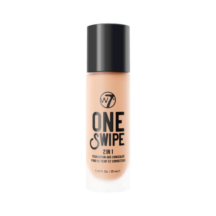 Base Maquillaje y Corrector 2en1 One Swipe 35 ml - W7 : Natural Beige - 1