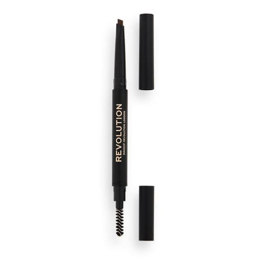Lápiz para Cejas Duo Brow Definer - Make Up Revolution : Dark Brown - 1