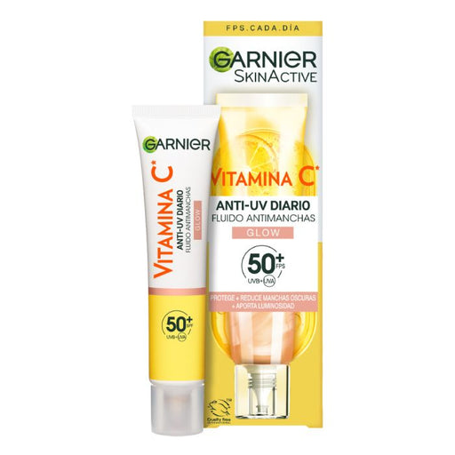 Vitamina C Fluido Antimanchas Anti-uv Diario Efecto Glow Fps50+ 40 ml - Garnier - 1