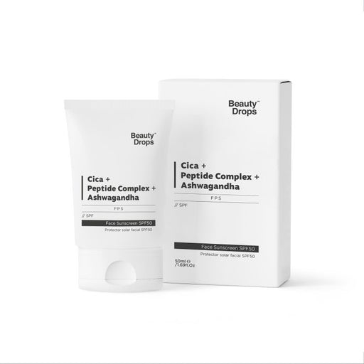 Protector Solar Cica + Peptide Complex + Ashwagandha Spf50 - Beauty Drops - 1