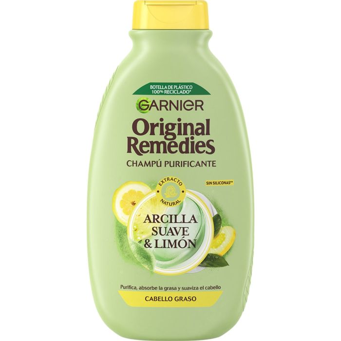 Champú de Arcilla y Limón para Cabello Graso - Original Remedies 400ml - Garnier - 1