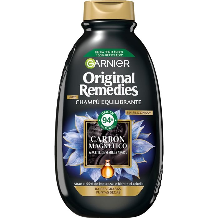 Champú Equilibrante Carbón Magnético - Garnier : 400 ml - 1