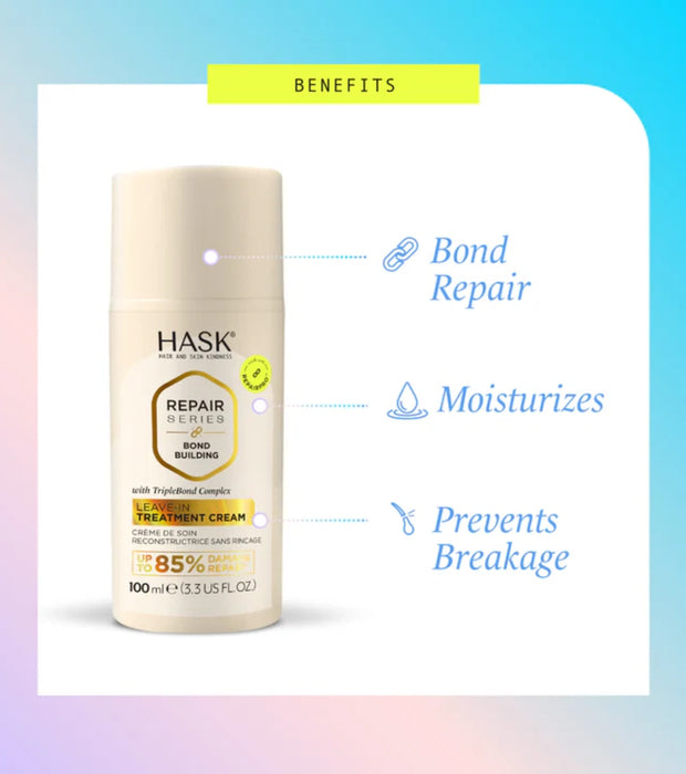 Crema sin Aclarado Reconstrucción Profunda Repair Series Bond Building 100ml - Hask - 3