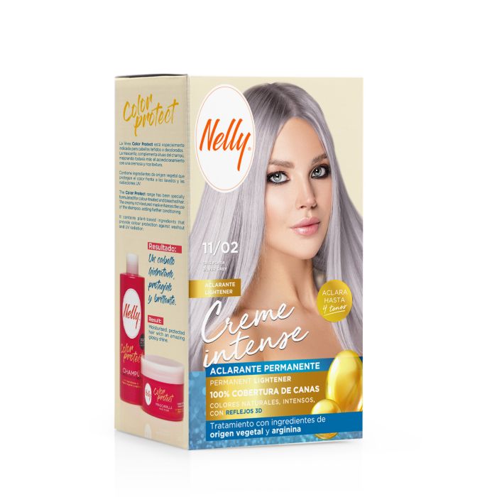 Creme Intense Aclarante Permanente 11/02 Gris Plata - Nelly - 1