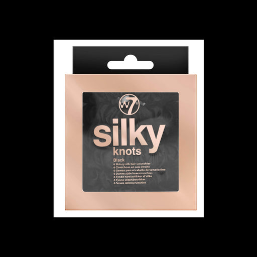 Silky Knots Set 6 Scrunchies Black - W7 - 1