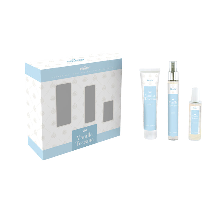 Set Vanilla Toscana – Eau de Toilette, Body Splash y Body Lotion – 225 ml – Prady - Prady - 1