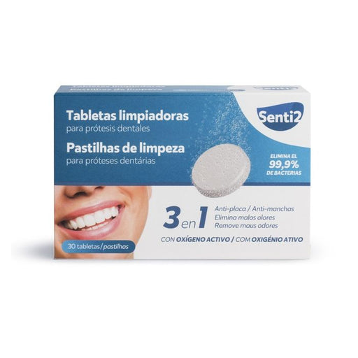 Tabletas Limpiadoras para Prótesis Dentales - 30 Uds - Senti2 - Senti-2 - 1