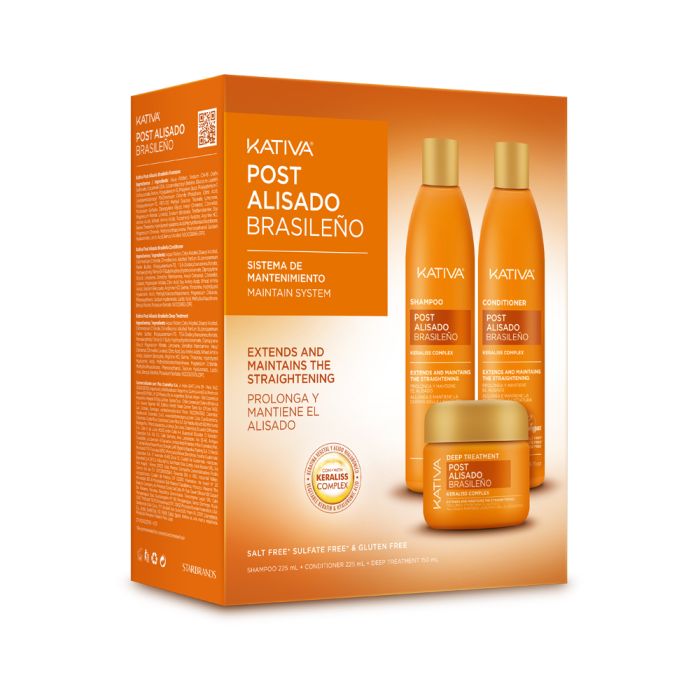 Pack Tratamiento Post Alisado Brasileño: Champú + Acondicionador + Tratamiento - Kativa - 1