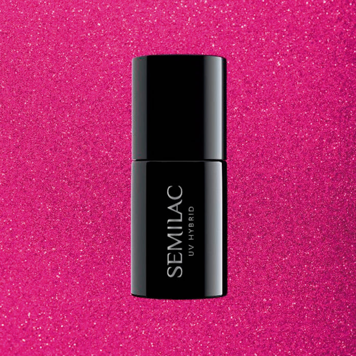 Esmalte Semipermanente 7ml - Semilac : 348 - Charming Ruby Glitter - 1