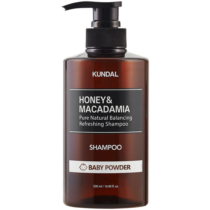 Honey & Macadamia Nature Shampoo - Baby Powder - 500 ml - Kundal - 1