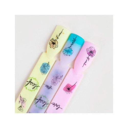 Stickers al agua para uñas - Flowers - Semilac - 2